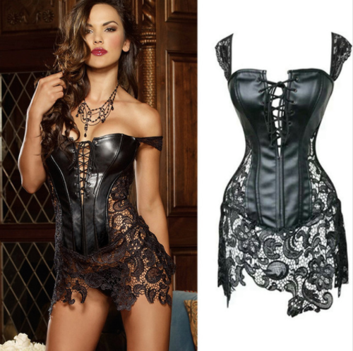 Sexy Steampunk Leather Corset (S-6XL) - Let's Be Gothic, nightwear, clothing, punk, dark
