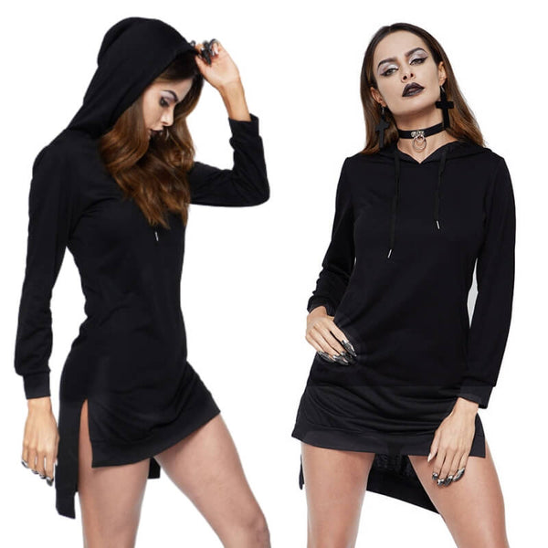 Mini Hoodie Dress - Let's Be Gothic, nightwear, clothing, punk, dark
