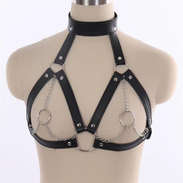 O-Ring Chain Harness - Let's Be Gothic, nightwear, clothing, punk, dark