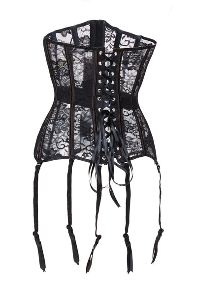 Sexy Lace Back Corselet (S-6XL) - Let's Be Gothic, nightwear, clothing, punk, dark