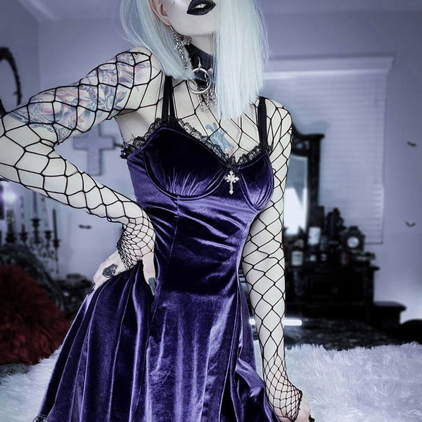 Sexy Velvet Lolita Dress - Let's Be Gothic