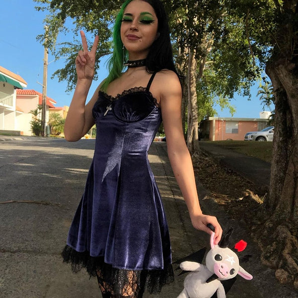 Sexy Velvet Lolita Dress - Let's Be Gothic