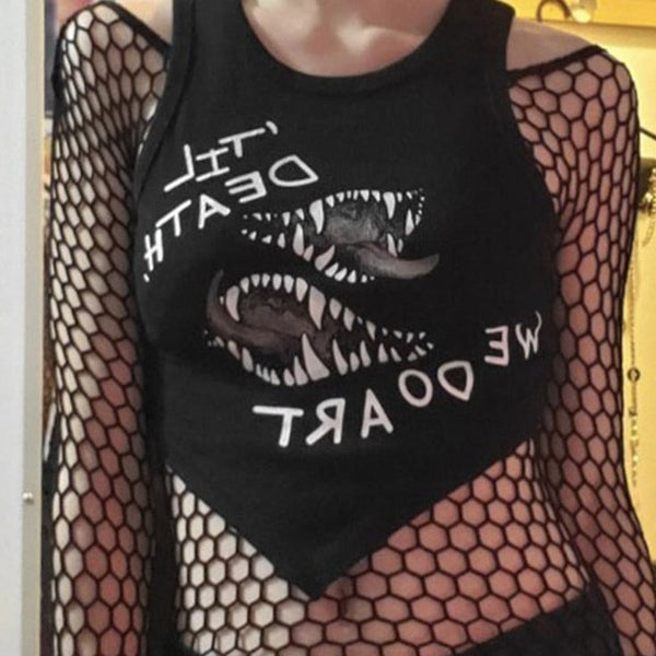 Fishnet Goth Top - Let's Be Gothic
