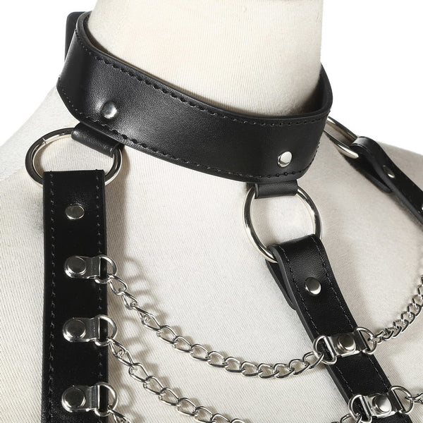 Goth Chain Harness - Let's Be Gothic, nightwear, clothing, punk, dark