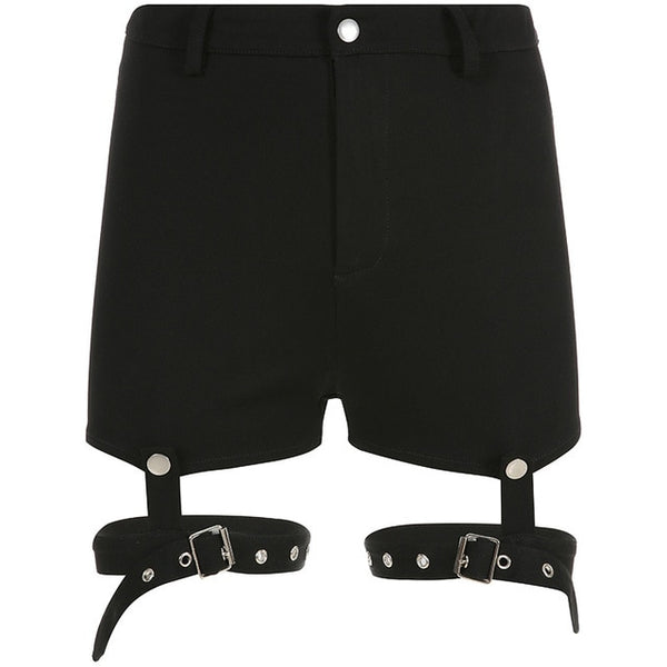 Punk Ribbon Detachable Shorts - Let's Be Gothic, nightwear, clothing, punk, dark